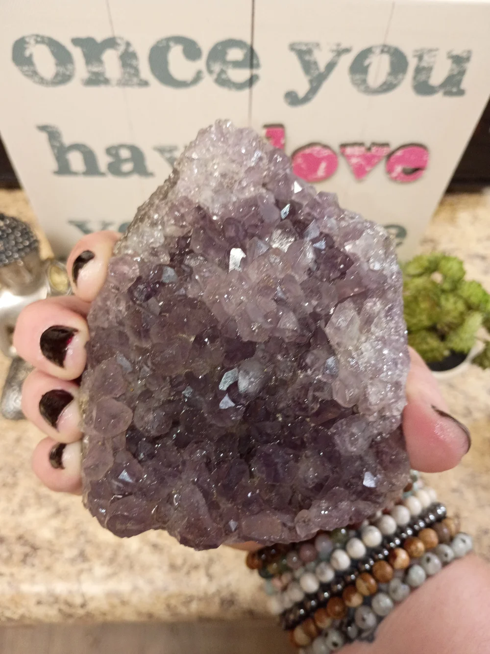 Uruguay Amethyst Geode Decorative Accent
